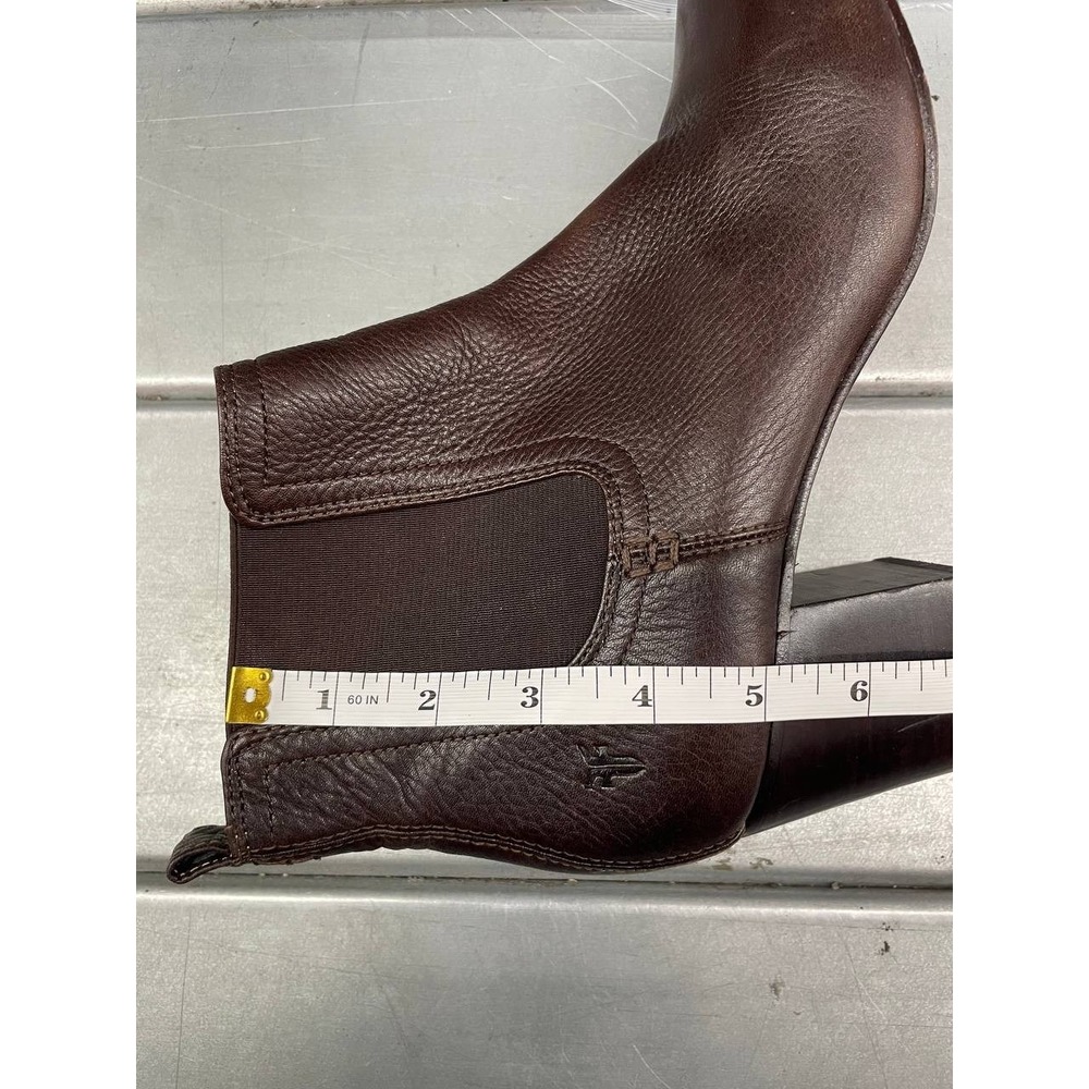 Frye Stella Chelsea Boots Womens 10M Dark Brown Leather Heel Bootie - Picture 11 of 12